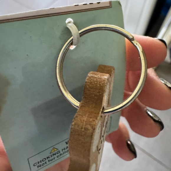 Wood Paw Print Keychain - I Love My Dog - Picture 3 of 5